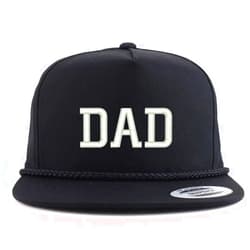 Trendy Apparel Shop Dad Embroidered 5 Panel Flatbill Braid Snapback Golf Cap