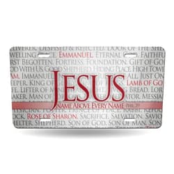 HANGWWZQ Jesus Quotes Christian Quotes License Plate Cover Decorative Car Front License Plate Novelty Aluminum Car Plate Vanity Tag 6×12 Inch - 4 Holes