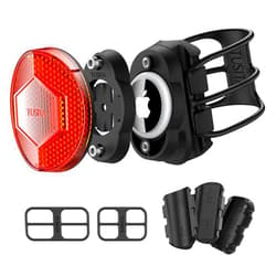 TUSITA Airtag Scooter Mount,Hidden Bike GPS Tracker Case for Airtag Bike Seatpost Reflector Mounts, Anti-Theft Airtag Holder for Bike, Electric Bicycle