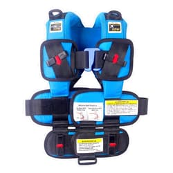 RideSafer Ride Safer Travel Vest with Zipped Backpack-Wearable, Lightweight, Compact, and Portable Car Seat. Perfect for Everyday use or Rideshare, Travel, and Taxi/Uber/Lyft/Rental Car. (X-Small, Blue) Extra Small Blue