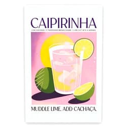 MjZephrion Cocktail Canvas Wall Art Tropic Caipirinha Cocktail Posters Vintage Cocktail Posters Cool Funky Bar Party Alcoholic Drinks Wall Decorations for Home Bar Cart Club Decor 8x12in Unframed