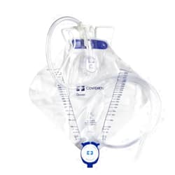 Covidien 6206 Dover Urine Drainage Bag with Needle Sampling, Anti-Reflux Chamber Drain Port Poly Bag, 2000 mL Capacity (Pack of 20)