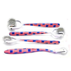AAProTools 4 Pcs Set of American Flag Wartenberg Pin Wheel 1,3,5,7 Head Instruments SB-026