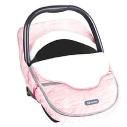 Yoofoss Baby Car Seat Cover Winter Carseat Canopies Cover to Protect Baby from Cold Wind, Super Warm Plush Fleece Baby Carrier Cover for Infant Boys Girls (Pink)