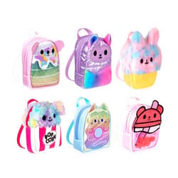REAL LITTLES - Scented Surprise Micro Backpacks, Soft, Fluffy, Cute Food Themed Micro Backpack With 5 Scented Real Working Micro Stationery Surprises Inside, 6 To Collect