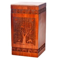 Tamanna Crafts Handmade Rosewood Urn Box for Human Ashes, Wooden Pets Ashes Burial Urn Box Cremation Urn for Loving Memory