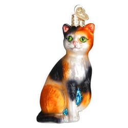 Old World Christmas Ornaments: Cat Lover Collection Glass Blown Ornaments for Christmas Tree, Calico Cat