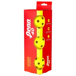 PENN 40 Outdoor Pickleball Balls - Softer Feel for Recreational & Club Play - USAPA Approved, 3-Pack