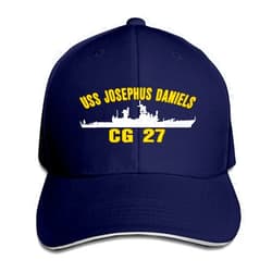 HONGHONGsan USS JOSEPHUS Daniels CG 27 DLG 27 Unisex Baseball Caps Plain Caps Jeans Caps Navy