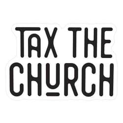 Ankeny Guys Tax The Church Weather-Resistance Sticker for Tumbler, Water Bottles, Laptop, Car, Bumper Sticker