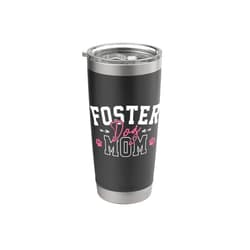 Retro Foster Dog Mom Gifts Foster Dog Mom - Retro Dog Adoption Rescue Dog Animal Lover Stainless Steel Insulated Tumbler