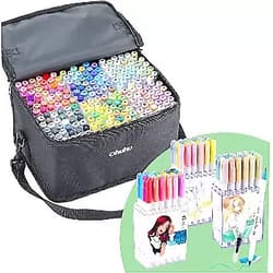 Ohuhu 216-color Double Tipped Alcohol Art Markers Set + 72-Pack Waterbased Dual Brush Pen