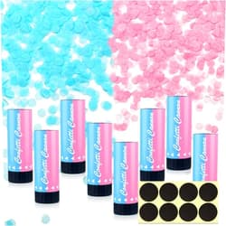 KDPATFAV 8 PCS Pink and Blue Confetti for Gender Reveal Baby Shower Party Supplies Decorations