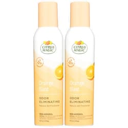 Citrus Magic Natural Odor Eliminating Air Freshener Spray, Orange Blast, 6 Ounce (Pack of 2) - Packaging May Vary