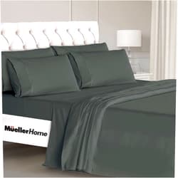 Mueller Ultratemp King Size Sheets Set, Super Soft 1800, 6 Piece, Deep Pocket up to 16