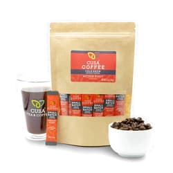 Cusa Tea & Coffee | Premium Instant Medium Roast | Rainforest Alliance Certified Arabica Beans | Hot or Cold Brew Drink Mix Packets (30 Single Servings)
