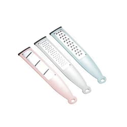 VOSAREA Handheld Cheese Grater Handle 3 Pcs Set Stainless Steel Rotating Vegetable Slicer for Kitchen