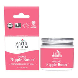 Earth Mama Organic Nipple Butter™ | Nipple Cream Safe for Breastfeeding | Postpartum Essentials for Nursing | Non Lanolin Nipple Cream, 2-Fluid Ounce