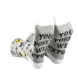 PXTIDY 2 Pairs Radiologist Socks - X Ray Tech Graduation Gift - Radiology Tech Sock Thank You Gift - Pose We Expose Xray Socks