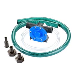 EXTRAUP Portable Self Priming Mini Hand Drill Water Transfer Pump Kit with Suction and Discharge Hose for Water Oil Fluid Transfer