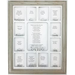 NORTHLAND FRAMES AND GIFTS, INC. Northland | School Years Picture Frame K-12 - Personalized with any Name - Spelled Out Grades - Light Gray Frame and White Mat