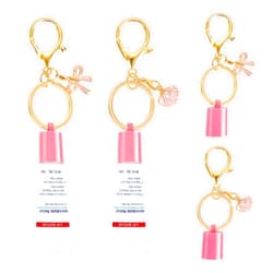 Maoolmht Keychain Holder Compatible with Aquaphor 0.35 oz Lip Repair, 2 Pack Portable Keychain Cap Compatible with Aquaphor Lip Balm (Pink)