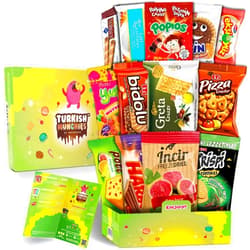 Turkish Munchies by Muekzoin Midi International Snack Box | Premium Exotic Foreign Snacks | Unique Snack Food Gifts Included | Try Extraordinary Turkish Snacks | Candies from Around the World | 12 Full-Size + 1 Bonus Snacks