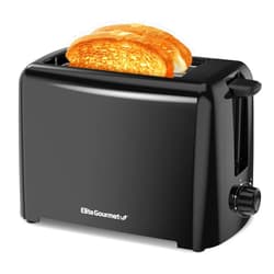 Elite Gourmet ECT1027B Cool Touch Toaster with 6 Temperature Settings & Extra Wide 1.25