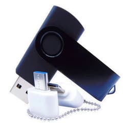 Kingdowin 32GB USB Flash Drives Memory Sticks Thumb Drive with OTG & Type-C/USB C Adaptor (Black)