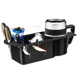 Gejoy a Boat Cup Holder Boat with Suction Cup and Screw Fishing Drink Holder Caddy Organizer Marine Cup Holder ABS Cruising Caddy Kayak Cabin Canoe Accessories for Drink Beverage Phone Storage Fishing