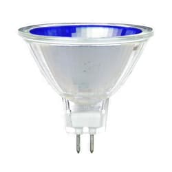 Sunlite 66085-SU 50MR16/NSP/12V/B Color MR16 12° Narrow Spot Halogen Light Bulb, 50-Watt, 12-Volt, GU5.3 2-Pin Base, Cover Glass, Dimmable, 2,000 Hour Life Span, Blue 1 Pack