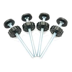Vmaisi 4 Pack 8MM Baby Gate Threaded Spindle Rod, Replacement Hardware Parts Kit for Pet & Dog Pressure Mounted Safety Gates - Extra Long Wall Mounting Accessories Screws Rods Adapter Bolts Black