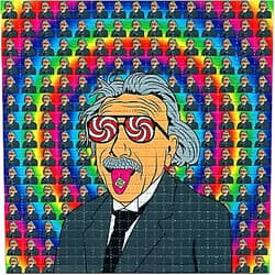 Gdabs Albert Hofmann Tab On Tongue Design BLOTTER Art Psychedelic Print Perforated Sheet, Acid Free LSD Art Paper 30x30, 900 tabs, 7.5 inch, in Clear Protective Sleeve