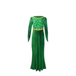 Ubaywey Girls Princess Costume Green Dress Gown Halloween Cosplay Costume Long Sleeve Dress