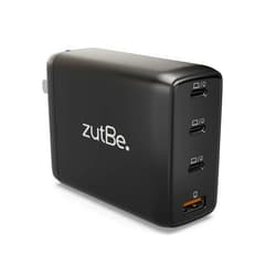 ZutBe 120W GaN Fast with PD and PPS Compact Foldable Wall Charger for iPhone 16 15 14/13/12/11 Pro ProMax, MacBook Pro/Air, iPad Pro, Galaxy S22/S21, Dell XPS, Note 20 and More (Cable not Included)