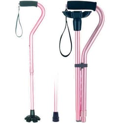 PortCanes Walking Cane for Women and Men Adjustable Folding Canes with Extra Stability Base and Offset Soft Cushioned Handle Walking Stick for Seniors