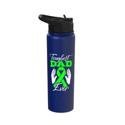 Non-Hodgkin Lymphoma SteMi Apparel Toughest Dad Ever Non-Hodgkin Lymphoma Awareness Stainless Steel Insulated Water Bottle