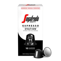 Segafredo Zanetti Ovation Espresso Capsules, Dark Roast, Intensity 11, Compatible with Nespresso Original Machines, 10 Count Aluminum Pods