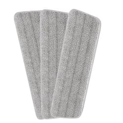 H-Gamely Set of 3 Microfiber Spray Mop Replacement Heads for Wet/Dry Mops Reusable Replacement Refills Fits for Bona Floor Care System (gray)