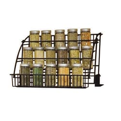 GMSLuu 3-Tier Retractable Metal Spice Organizer, Pull Down Design, Black