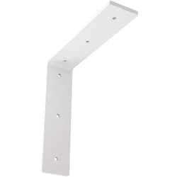 Ekena Millwork BKTM02X08X08HAPWH Steel Bracket Hamilton, 2-in. W x 8-in. D x 8-in. H, White Primer (Paintable)