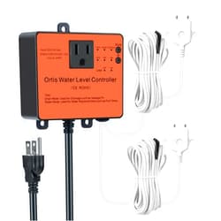 Ortis Hi-Lo Sump Pump Switch, Ortis Electronic Adjustable Float Switch Controller with Dual Sensors, Robust Corrosion Resistance, Designed for Sewage Pits, Fish Tanks, Water Tanks, 220/110 VAC