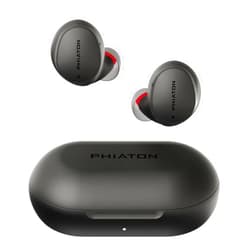 Phiaton Bonobuds Lite True Wireless Earbuds with Clear Voice by Intelligo and Ambient Mode | Bluetooth Earphones with 11 Hour Playtime, Space Black