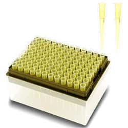 ONiLAB Scientific Universal 100ul Pipettor Tips Lab Transparent Liquid Pipettor Tips with Box Non-pyrogenic DNAse/RNAse Free Autoclavable 1 Rack 96 Tips (100ul, 96)