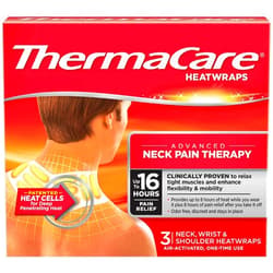 ThermaCare Neck Shoulder and Wrist Heatwrap - 3 count - Pack of 8