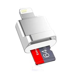 DESOFICON Apple MFi Certified Lightning to Micro SD Card Reader for iPhone, iPad - Supports iOS 13, exFAT & FAT32