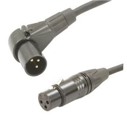 MCSPROAUDIO Male to Female XLR Cable with Black connectors 10 FT Foot Feet Right-M to Straight-F