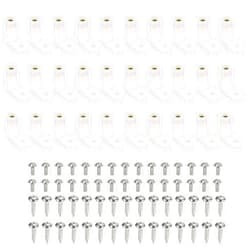 uxcell 80 Pcs Circuit Board L Shape Insulated PCB Spacer 20mm Standoffs Mounting Feet Supporting Height with Screws White