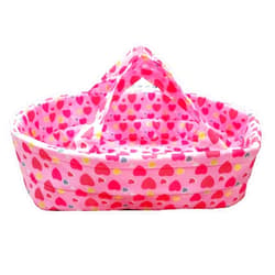 Xunwa Baby Doll Bassinet for 15-16-17-18 Inch Dolls, Toy Bassinet for Baby Dolls Girl