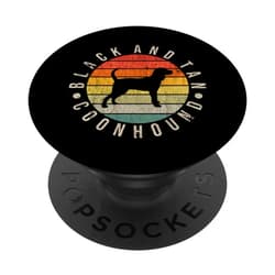 Black and Tan Coonhound Vintage Retro Love Black and Tan Coonhound Paw Vintage Retro Dad Mom Women Pet PopSockets Swappable PopGrip